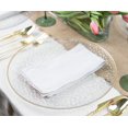 thumbnail image 4 of [Clear Hammered With Gold Rim 8 Pack] 13'' Charger Plates Clear Hammered With Gold Rim Plastic Heavy Duty Disposable Dinner Chargers Servew, 4 of 7