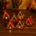 thumbnail image 3 of Luminous  Pendant with Lanyard Wood LED Light Decoration Christmas Cabin for Halloween, 3 of 9