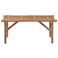 thumbnail image 2 of vidaXL Folding Garden Bench with Cushion 118 cm Bamboo, 2 of 5