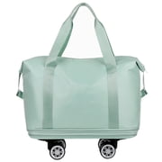 Binwennn Storage with Lids under Bed Expandable Luggage Bag With 360° Wheels Extra Large Capacity Wet/Dry Separation Ideal For Business Trips Gym Students And Travel