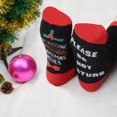 thumbnail image 2 of Christmas Crew Socks Letter Printed Unisex Socks Novelty Socks Athletic Socks, 2 of 10