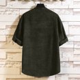 thumbnail image 3 of Weiqiqre T-Shirt Décontracté pour Hommes à Manches Courtes, Couleur Unie, Col Ras du Cou à Boutons, Mode Automne, Hauts Style de Rue pour l'Été, 3 of 4