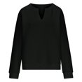 thumbnail image 4 of Timegard Womens Sweatshirts V Neck Casual Pullover Tops Sports Solid Color Workout Running Tops, 4 of 9