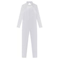 thumbnail image 3 of Choomomo Combinaison de Danse Ballet à Manches Longues avec Strass pour Filles, Blanc 14, 3 of 5