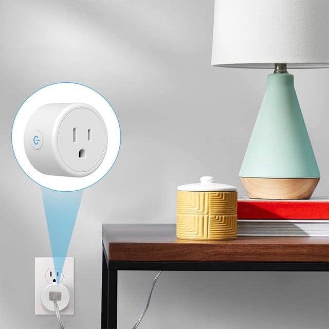 Dvkptbk Smart Plug WiFi Outlet with Remote Control & Timer Function Work with & Assitant 10A Smart Socket No Hub Required 2.4G Wi-Fi On-ly Smart Socket on Clearance