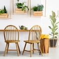 thumbnail image 3 of Costway 4 PCS Vintage Windsor Dining Side Chair Wood Spindleback Kitchen Natural, 3 of 10