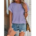 thumbnail image 3 of Hauts à Manches Courtes pour Femmes Mode Printemps/été Décontractée Ample Col Rond Manches Courtes Haut pour Femmes Aguichant Hauts d'Été pour Femmes Hauts à Manches Courtes T-Shirts pour Femmes Mode, 3 of 6