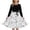 Dress623# Black, variant on oqasdz Girls Dresses Print Party Dress with Lace Up Front Long Sleeves and Back Elastic Zipper for Holiday Festive Pageant Gown