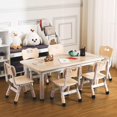 thumbnail image 1 of Eastvita Hauteur pour Tout-Petit - Ensemble de Table et Chaises Réglables à 6 Places avec Plateau de Bureau pour Graffiti, 1 of 4