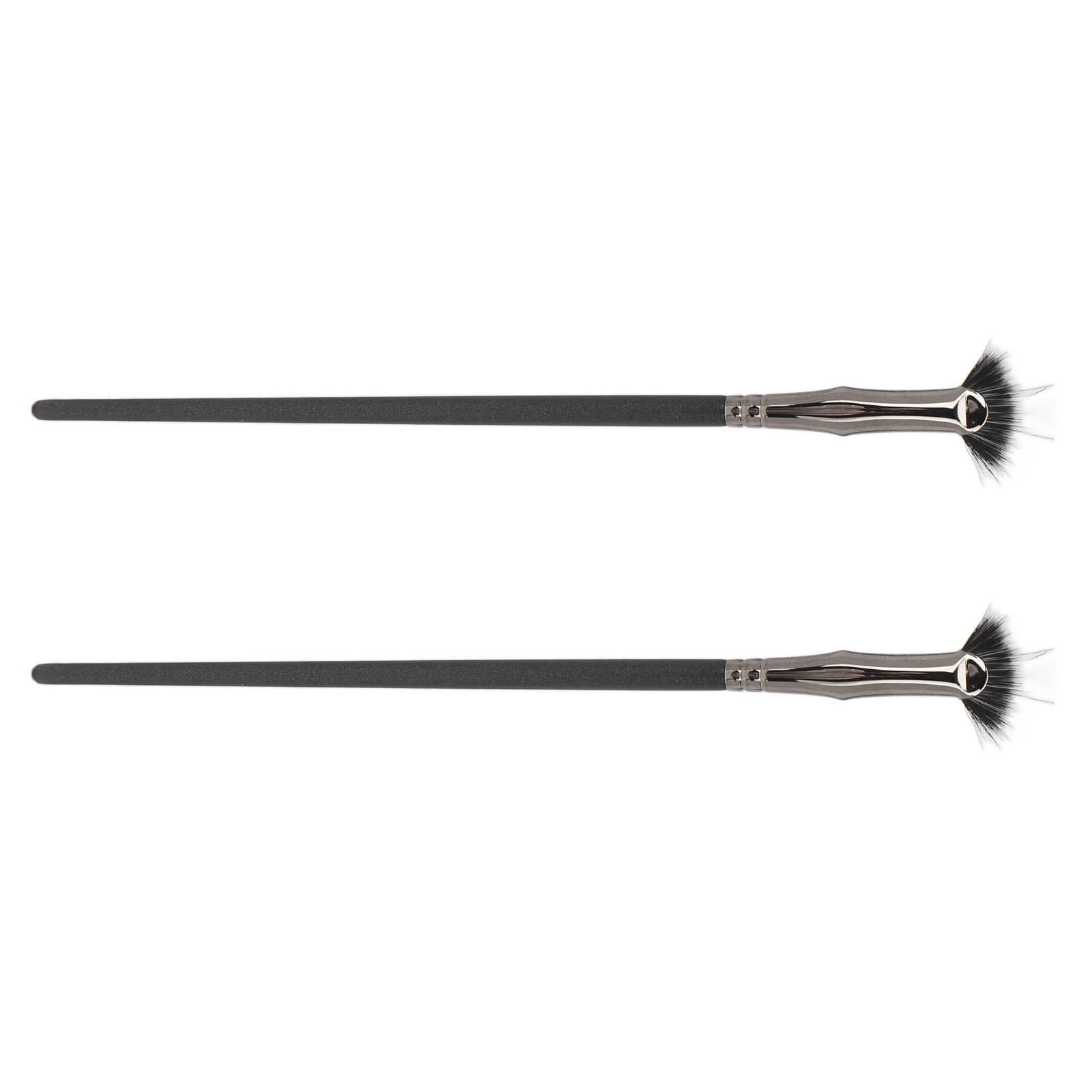 Fan Mascara Brushes, Synthetic Fiber 2pcs Fan Mascara Application Brushes  for Salon