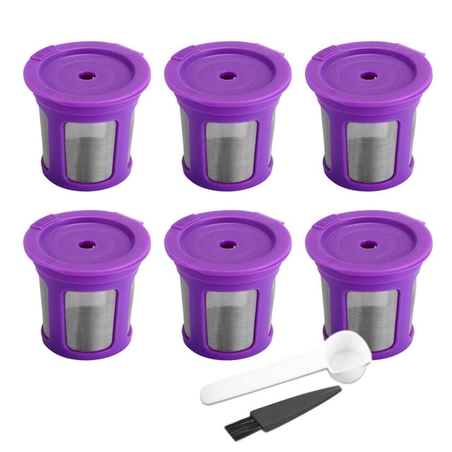 6Pcs Reusable Coffee Capsule Cups Refillable Filter Accessories for Keurig K Cup