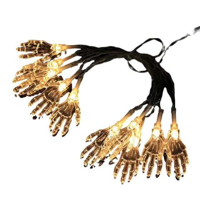 MesaSe 2 Meters 10LED Light Spooky LED Lights Horror Themes Adjustable Light Bat Ghost Pumpkin Shapes Halloween Decor