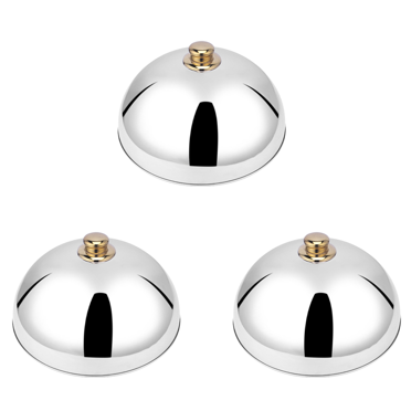 3X Couvercle de Vaisselle en Acier Inoxydable Couvercle de Table Couvercle de Nourriture Couverture de Restaurant Occidental Couvercle de Vaisselle Teppanyaki