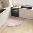 thumbnail image 1 of Fan Shaped Solid Color Floor Mats, Diatom Mud Water Oil Absorbent Wipeable Mat, Kitchen Bathroom Non-Slip Carpet, Wear-Resistant, Easy Cleaning, Versatile Use, 1 of 7