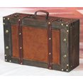 thumbnail image 4 of Wooden Vintage Luggage Trunks - Storage Box with Hinged Lids, Old-Fashioned Decorative Box for Coffee Table Decor,  Shelf Decor or Table Decor, Small, 4 of 4