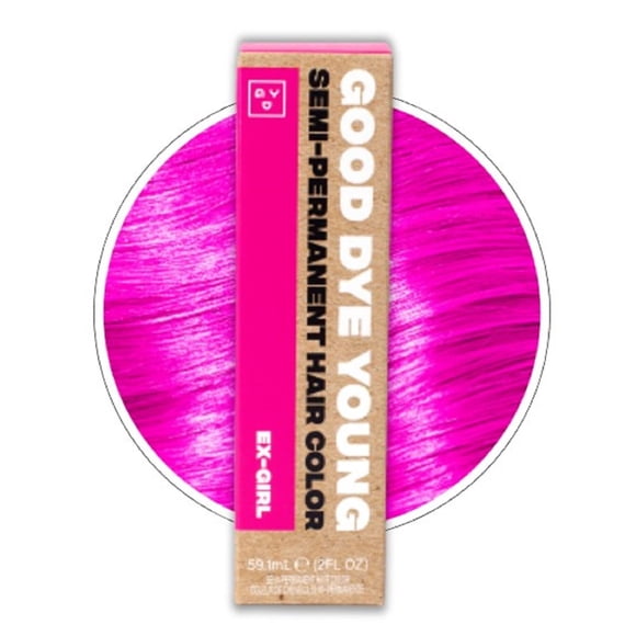 Good Dye Young Streaks and Strands Semi Permanent Hair Dye (Ex-Girl Pink) - UV Protective Temporary Hair Color Lasts 15-24+ Washes - Conditioning Pink Hair Dye - PPD free Hair Dye - Cruelty-Free & Veg