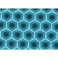 thumbnail image 1 of Ahgly Company Machine Washable Indoor Rectangle Transitional Dark Cyan Green Area Rugs, 2' x 5', 1 of 7