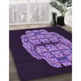 thumbnail image 3 of Ahgly Company Tapis Rectangulaire Lavable en Machine Intérieur Transitionnel Violet Profond, 2 Pieds x 4 Pieds, 3 of 7