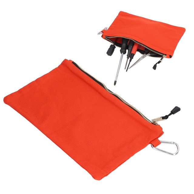 Tool Bag, Tool Pouch Bag Zipper Pouch Multipurpose Storage Organizer Tote Bags Waterproof Portable Tool Pouch Zipper Bag with Dependable Metal Zippers