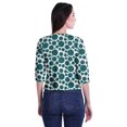 thumbnail image 3 of Moomaya Printed Keyhole Neck Ring Top Casual 3/4th Sleeve Tees Tank Tunic Top, 3 of 5
