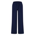 thumbnail image 4 of MAWCLOS Men Trousers Elastic Waist Sweatpants Drawstring Pants Baggy Party Solid Lounge Blue XL, 4 of 9