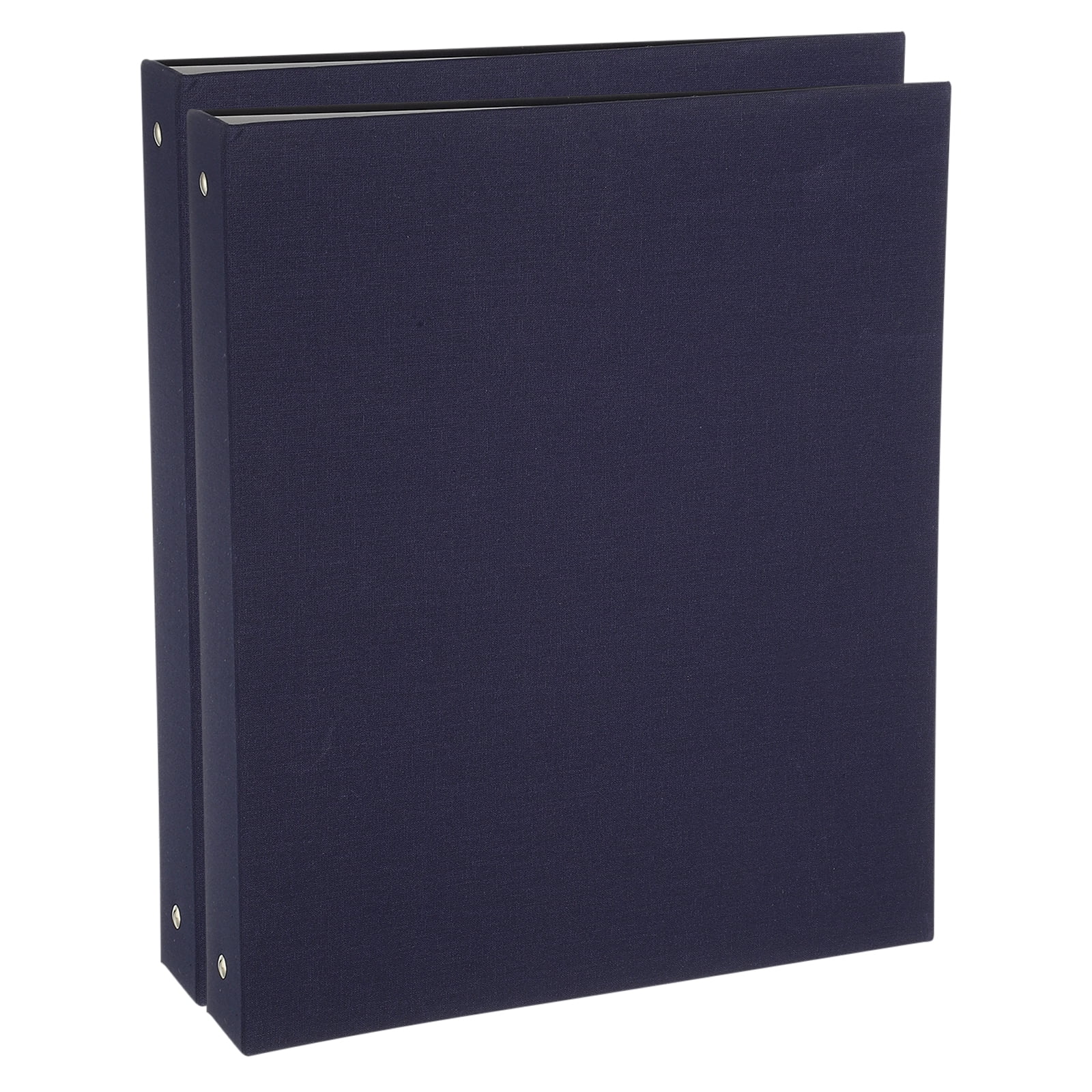 Uxcell 3 Ring Binder, 2 Pcs A4 Size Flexible Round Binder Big Capacity Linen Planner Binder for Business Home Classroom, Blue