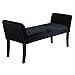 thumbnail image 3 of Armen Living Chatham Tufted Velvet Living Room Bench in Black, 3 of 4