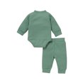 thumbnail image 3 of Gupgi Ensemble 2 Pcs pour Tout-Petit, Barboteuse à Manches Longues à Col Henley + Pantalon Décontracté, 3 of 8