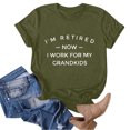 thumbnail image 4 of B91xZ Haut Femme Manches Courtes Tunique Décontractée T-Shirts Basiques, AG m, 4 of 5