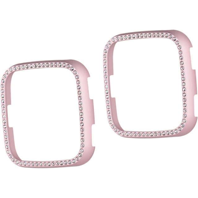 XYCCA 2pcs Drop Resistance Cover Womans Watch Ladies Watch Reloj Inteligente Shell Watch Smart Metal Smartwatch Protector Lite Bumper Accessories Miss Case Diamond Pink-0621