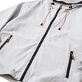 thumbnail image 4 of Maqroz Veste de Soleil pour Homme UPF 50++ à Capuche à Fermeture Éclair Intégrale Protection UV SPF Rafraîchissante Légère avec Poches Été Ajustable Séchage Rapide Veste de Sport de Piste Randonnée Pêche Plein Air Gris m, 4 of 4