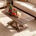 thumbnail image 4 of Costway Table Basse de 37,5 Pouces avec Base Stable et Raccord en Bois de Caoutchouc pour Salon, 4 of 10