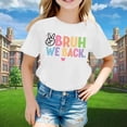 thumbnail image 2 of PMVFHDE Hauts Fille Hauts Filles T-Shirts Graphiques pour Fille Hauts Filles T-Shirts Enfants Rentrée des Classes Graphique Manches Courtes Col Rond T-Shirt Lumineux et Confortable pour Garçons et Filles Blanc, 3-4 Ans, 2 of 4