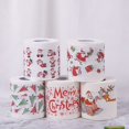 thumbnail image 2 of Christmas Table Napkin Home Santa Claus Bath Toilet Roll Paper  Decor Tissue, 2 of 5