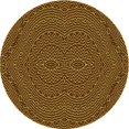 thumbnail image 1 of Ahgly Company Tapis Rond Lavable en Machine Intérieur Transitionnel Brun Cannelle, 3 Pieds Rond, 1 of 7