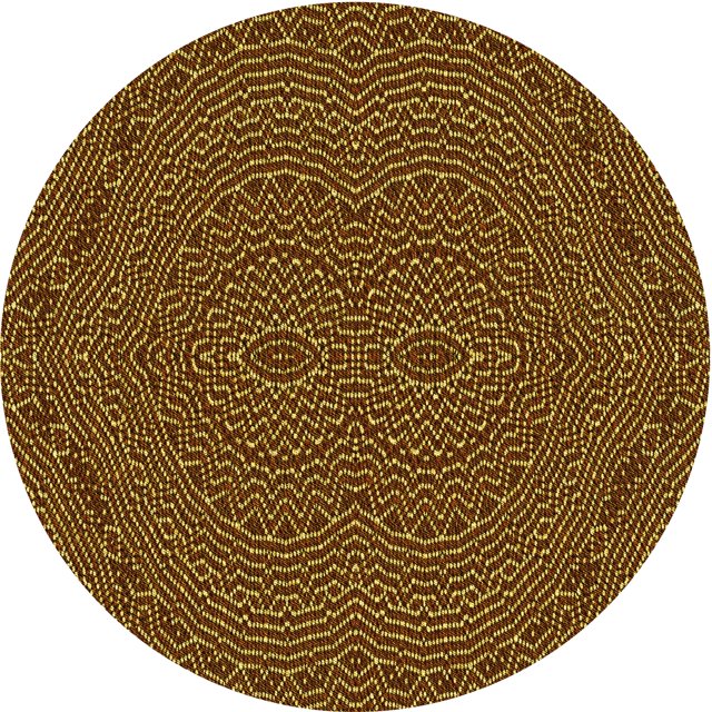 Ahgly Company Tapis Rond Lavable en Machine Intérieur Transitionnel Brun Cannelle, 3 Pieds Rond