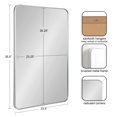 thumbnail image 2 of Kate and Laurel Zayda Radius Rectangle Framed Wall Mirror, Silver 24x36, 2 of 8