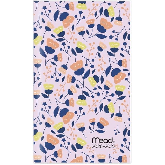 2026 Mead® Floral Leaves 2 Year Pocket Planner