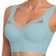 thumbnail image 2 of Hjtefg Plus Size Bralette - Wireless Adjustable Support, Side-Smoothing Full Coverage,Color: Light Blue Size: 3XL, 2 of 6