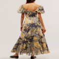 thumbnail image 3 of Robe à Manches Courtes Imprimé Fleurs avec Encolure en Coeur pour Femme, 3 of 5
