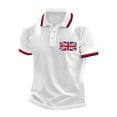 thumbnail image 1 of SHIXIAOO Chemise Décontractée à Manches Raglan avec Imprimé Drapeau UK et Col à Revers pour Homme, Tunique Longue pour Célébration Festive, Chemise de Nuit à Manches Longues, 1 of 3