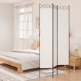 thumbnail image 1 of vidaXL 3-Panel Room Divider White 120x220 cm Fabric, 1 of 5