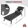 thumbnail image 3 of Gymax Patio Sunbathing Lounge Chair w/ Face Hole & Detachable Head Pillows Poolside, 3 of 8