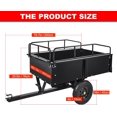thumbnail image 1 of OUYAWEI 750Lbs Heavy-Duty Steel Dump Garden Trailer Multi-Purpose Utility Hauler Removable Sides Tilt Design Black, 1 of 8