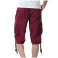 thumbnail image 1 of fartey Men Cargo Capri Pants 2025 Baggy Fit Summer Running Sports Hiking Outdoors Short Mult Pockets Button Zipper Drawstring Short, 1 of 3