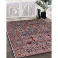 thumbnail image 3 of Ahgly Company Machine Washable Indoor Rectangle Industrial Modern Red Brown Area Rugs, 2' x 4', 3 of 7