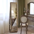 thumbnail image 2 of Costway 360Degree Rotatable Jewelry Cabinet Armoire 2-in-1 Lockable Mirrored Coffee, 2 of 10