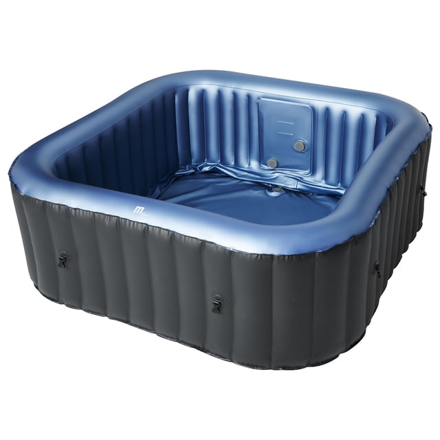 MSpa Square Inflatable Bubble Massage Spa, 4 to 6 Person Hot Tub, Tekapo