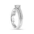 thumbnail image 3 of 1ct Pave Diamond Engagement Wedding Matching Ring Set 14K White Gold Round Cut, 3 of 3