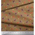 thumbnail image 2 of Soimoi polyester Crepe Fabric Dot,Monkey & Bear Cartoon Printed Craft Fabric by the Yard 52 Inch Wide, 2 of 3